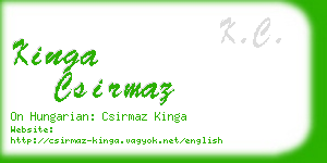 kinga csirmaz business card